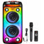 V-2880 Portable Bluetooth Speaker, Double 8-Inch Wireless Party Speaker with Powerful Bass, Rechargeable Karaoke Speaker