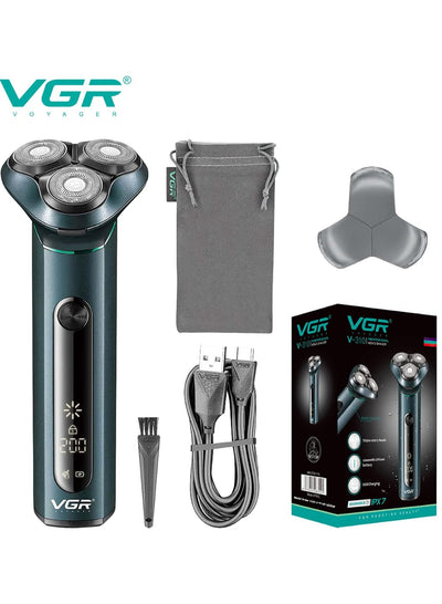 VGR V-310 Professional Men's Shaver | Cordless Rechargeable IPX7 Fully Waterproof Triple Rotary Head Electric Shaver Runtime 200 minutes | Electric Shaver for Men’s