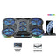 Standard Laptop Cooler Support ICE-08 With 10 RGB Lighting Modes , LCD Screen - With blue Led of fans , 2USB ports & 7 Levels And mobile phone holder ( 410x285x40mm )