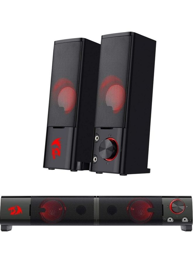عرض أمامي لسبيكر ريدراجون GS550 مضاء بـ RGB