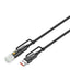 65W Fast Charging Power Delivery Cable With USB-A And USB-C To USB-C Connectors LED Indicator High-Speed Data Transfer B