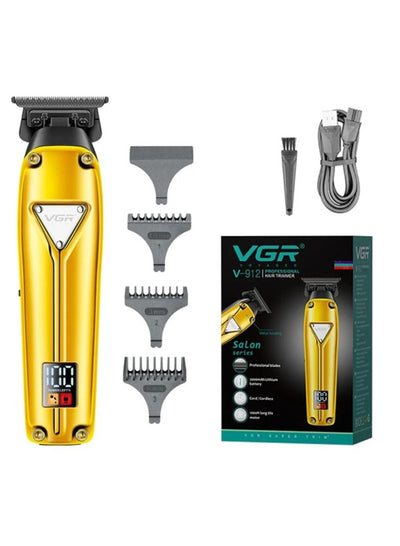 VGR Professional hair clipper designed for men, features a powerful 5W motor and a 2000mAh lithium battery, suitable for both professionals and beginners, the clipper uses high quality ceramic blades Model V-912