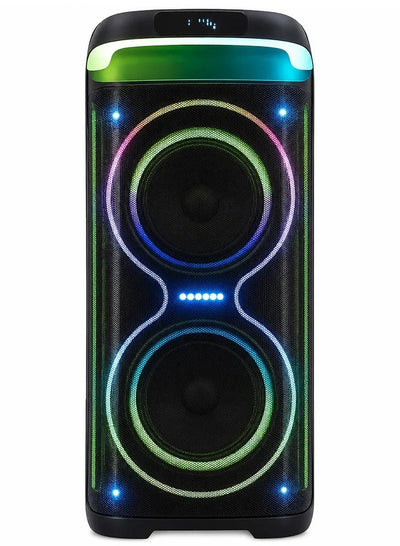 V-2875 Portable Bluetooth Speaker, Double 8-Inch Wireless Party Speaker with Powerful Bass, Rechargeable Karaoke Speaker