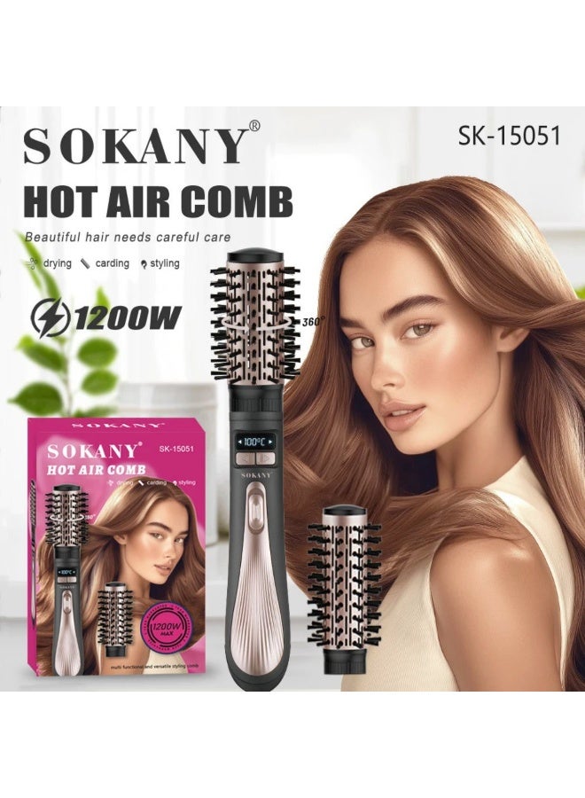 فرشاة هواء ساخن sokany SK-15051 2 في 1 قوة 1200W ملون