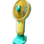 Portable Mini Fan USB Rechargeable Cute 5000MAH Small Electric Fan For School With Phone Holder , SQ2195 Yellow