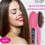 ENZO Straightening Brush Ceramic Hair With LCD screen to display temperature EN-053 Pink