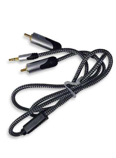 cable Premium 3.5MM - 2RCA cable 1M connects any device with a headphone output to a Hi-Fi or amplifier