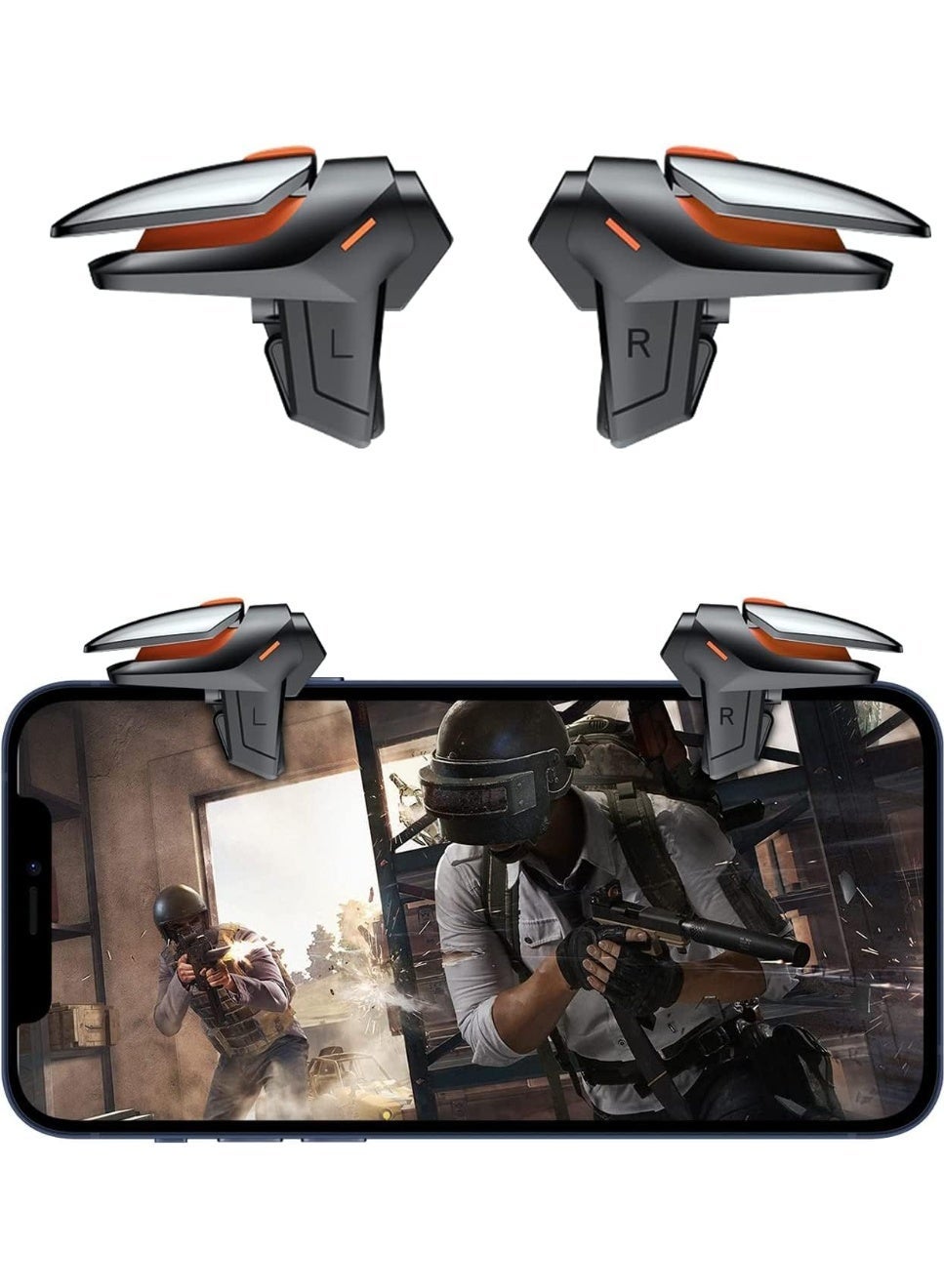 AK06 Automatic Mobile Gaming Triggers – Dual L1/R1 Auto Fire Controller with High-Frequency Burst Mode, Rechargeable USB