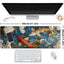 Long Gaming Mouse Pad Extended Anime Large Desk Pad with Non-Slip Base Full Keyboard Mat with Stitched Edges for Gaming 