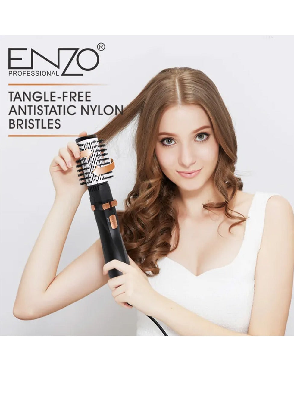 ENZO Hair Brush 4 IN 1 Hot Air Multi-Styler One Step Hair Brush Blow Dryer And Volumizer Hot Air Brush Paddle Brush Blow Dryer Styling Tool EN-746
