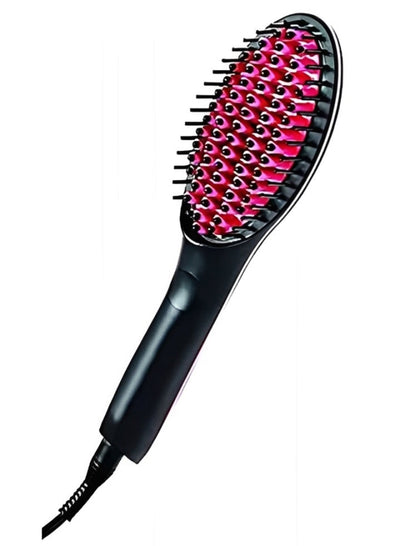 HS-053 Ceramic Hair Straightener Brush LCD Display Electric Straightening Comb with Fast Heating Adjustable Temperature 