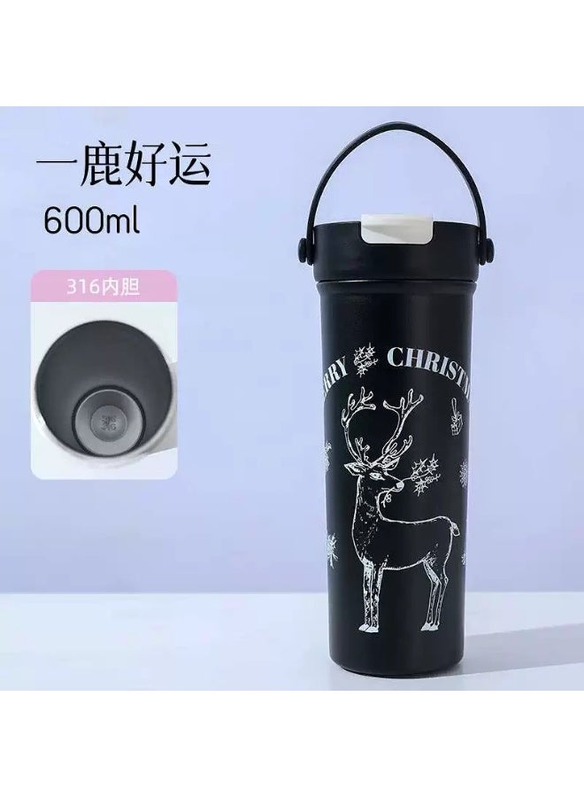 600ML Premium Stainless Steel Vacuum Coffee Mug – Insulated Thermal Cup for Hot & Cold Drinks Durable 304 Stainless Stee