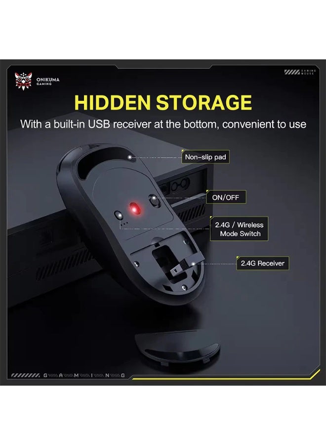 Advanced Tri-Mode Wireless Gaming Mouse, High-Precision Bluetooth, 2.4GHz Wireless & Wired Gaming Mouse for PC, Laptop, 