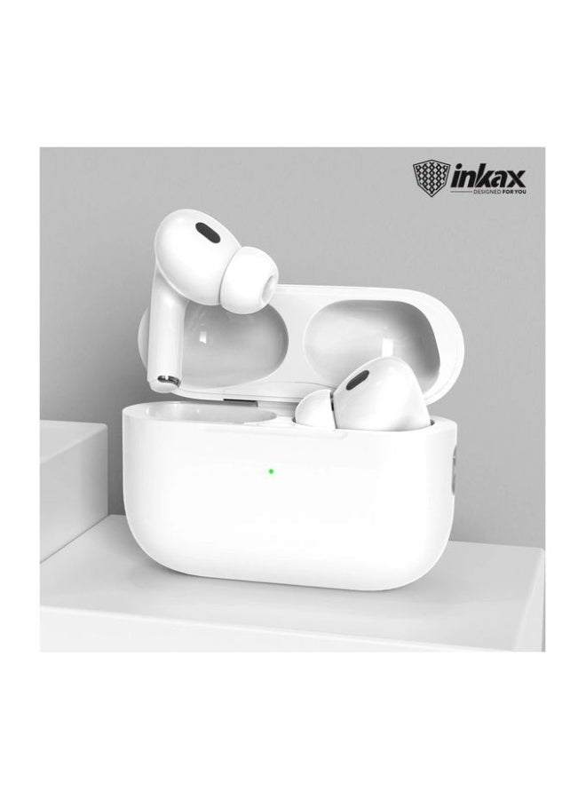 سماعة Inkax T05 ANC-U لاسلكية عزل ضوضاء بطارية 4 ساعات أبيض