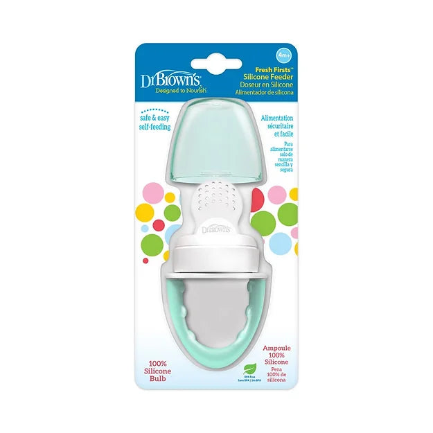 Dr. Brown’s Fresh Firsts Silicone Feeder, Grey, 1-Pack