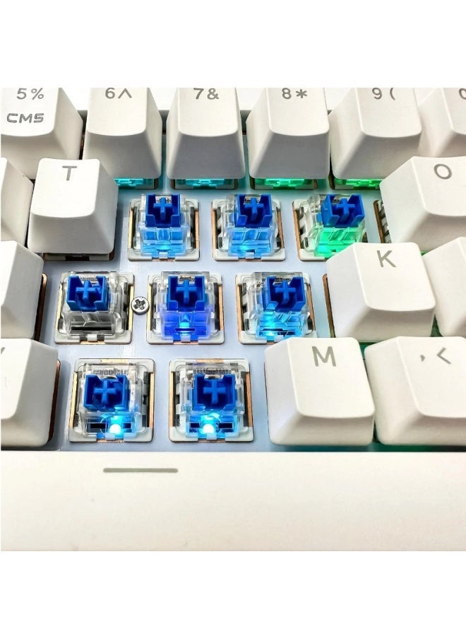 Mechanical Keyboard Blue Switches 3-Pin Linear Switches, Dust-Proof Black Housing DIY Replacement Key Switches for Mecha