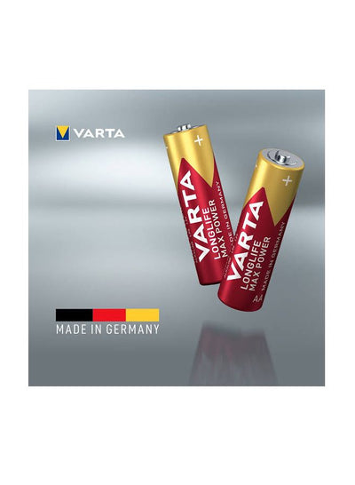 VARTA Longlife Max Power AAA 1.5v Mignon LR6 Alkaline (2-pack) Made in Germany