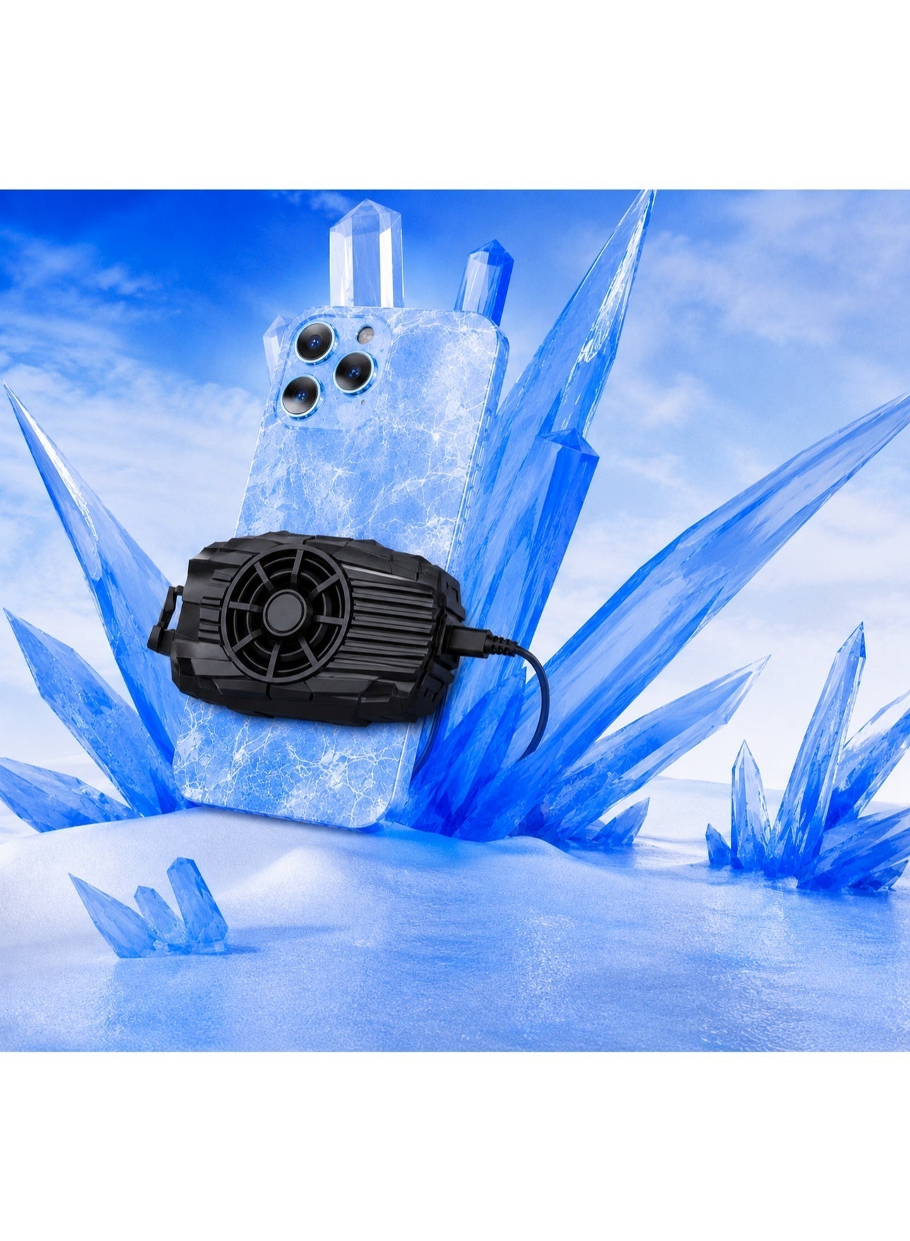 Mobile Phone Cooler G6 Wired – 5V USB-powered phone cooler with advanced freezing technology, quiet fan, and 360° airflo