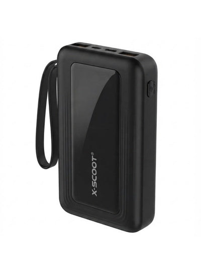 XS-420 Fast Charging Power Bank 10000mAh – Portable Battery Pack with Built-in Charging Cable, LED Display, Smart Fast C