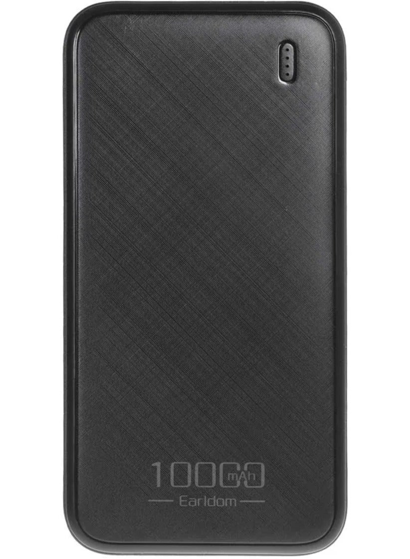 باور بانك Earldom ET-PB73 سعة 10000mAh مخرجين USB-A أسود