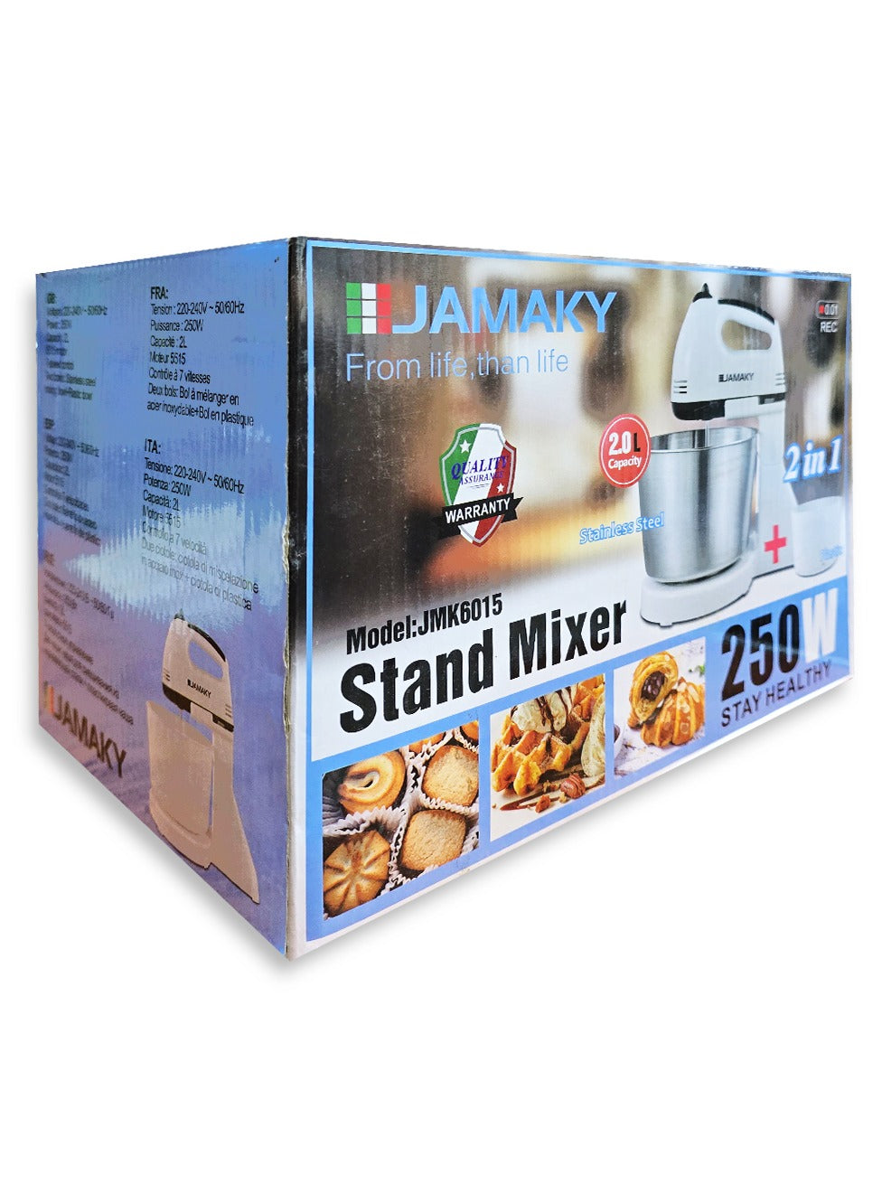 JAMAKY Italy Multifunction Stand Food Mixer - 250W 2L , JMK6015