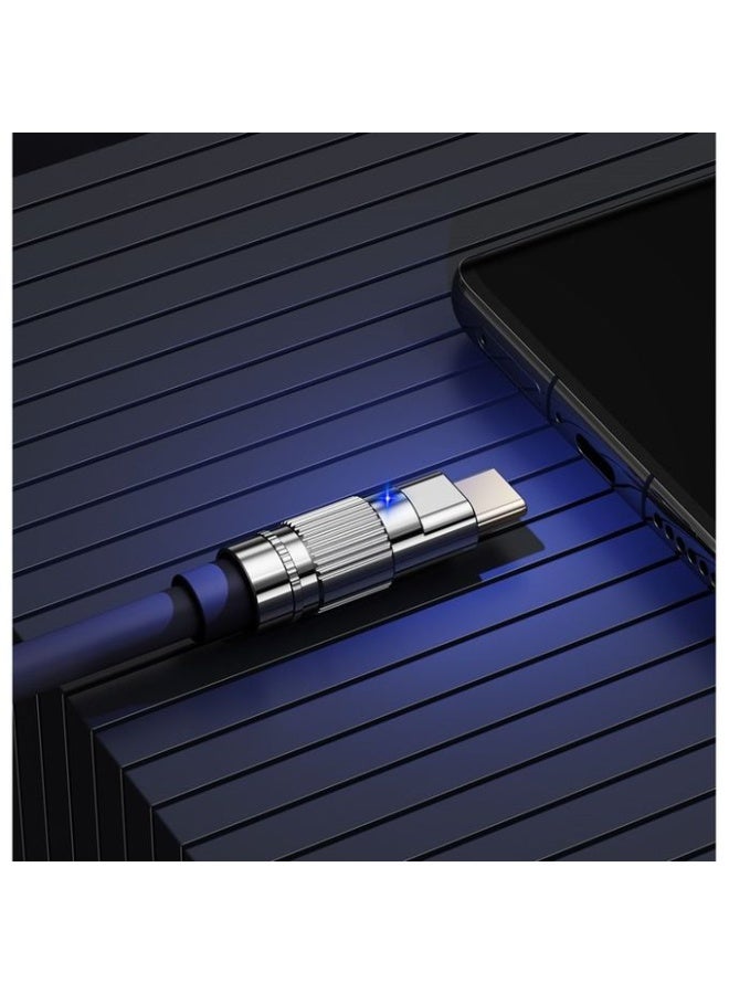 RC-C055 Fast Charging Data Cable , Type-C to Type-C 100W Cable, Zinc Alloy & TPE Thickened Design with Smart Chip, High 