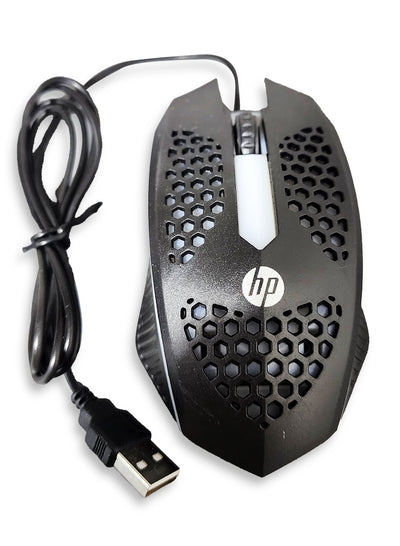 HP Wired Mouse Gaming 4 Button ,7 Color LED , 1600DPi - BLack X-750