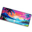 Gaming Mouse Pad, tropical island Large Extended Desk Mat, Large Desk Pad for Computer Keyboard, Mouse Pad with Stitched