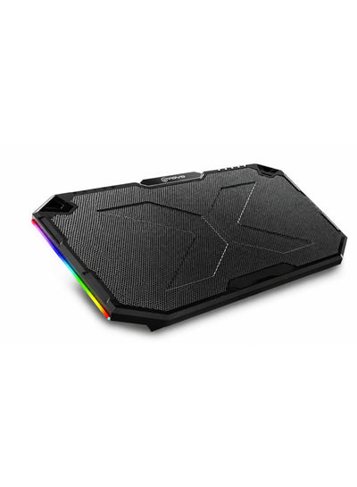 V-07 Laptop Cooling Pad with 5 Silent Cooling Fans, LED Display, Adjustable Fan Speed Control, Dual USB Ports, Multi Ang