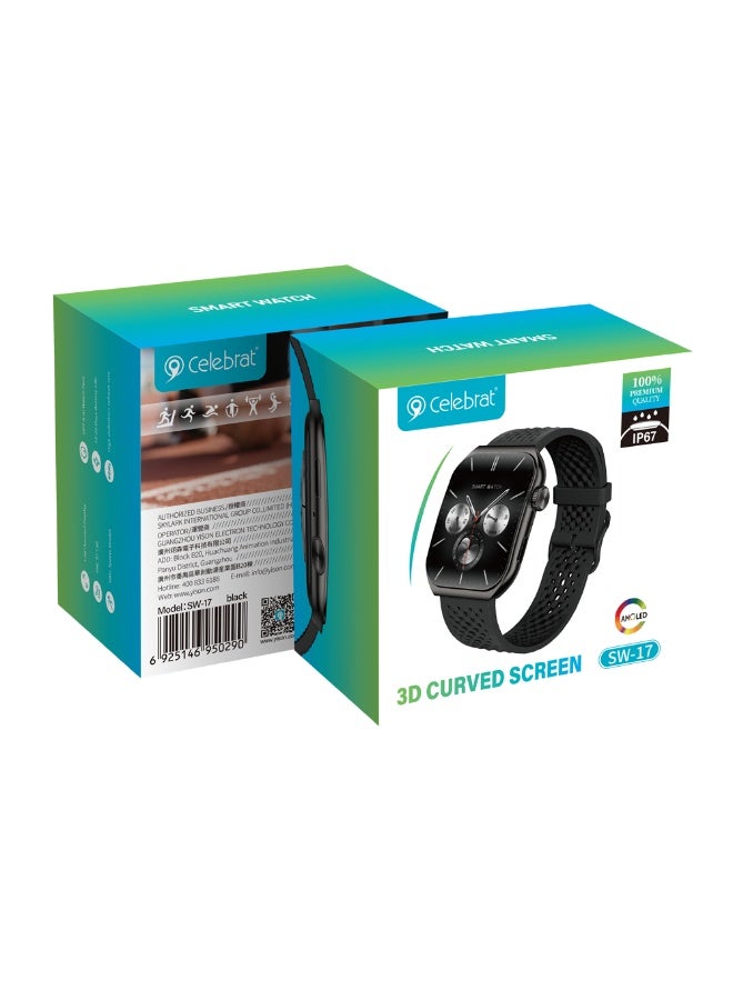 SW-17 AMOLED Smart Watch with 1.96" HD Display, Bluetooth Calling, AI Voice Assistant, Heart Rate & Sleep Monitor, 100+ 