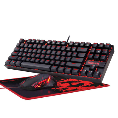 Redragon K552-BA Combo Mechanical Gaming Keyboard and Mouse and Mouse Pad