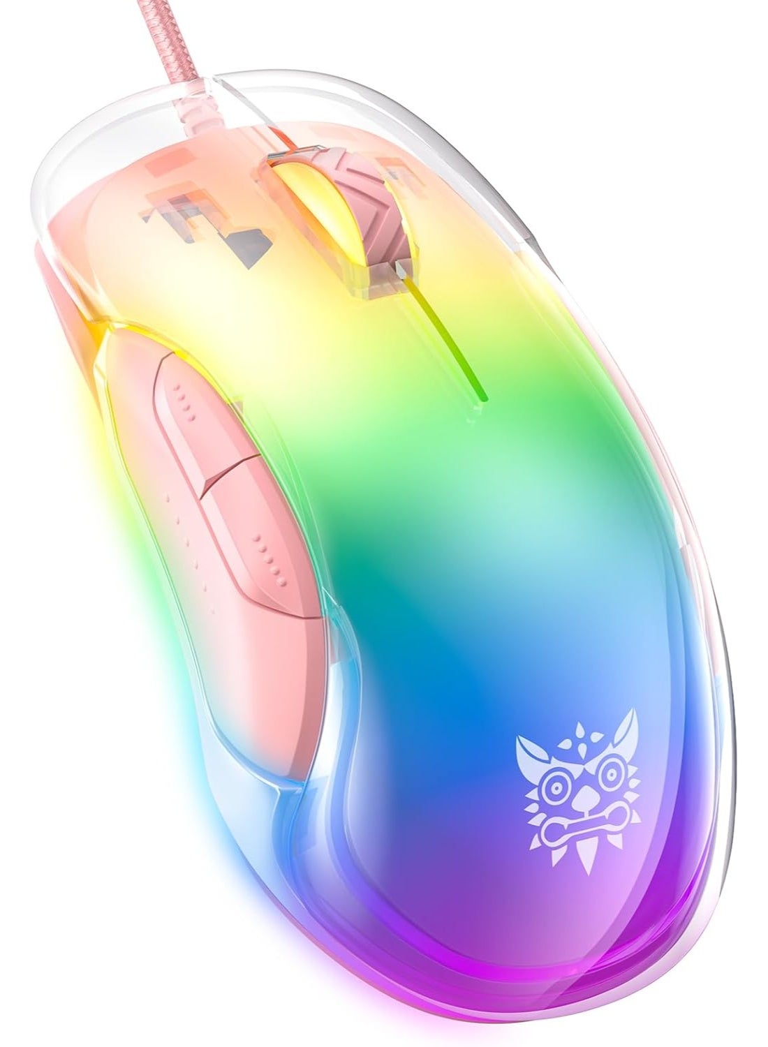 RGB Wired Gaming Mouse with 12800 DPI Optical Sensor, 8 Programmable Macro Buttons, Customizable Software, Ergonomic Lig
