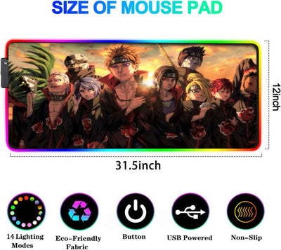 Akatsuki pain Gaming Mouse Pad RGB – 80×30 CM