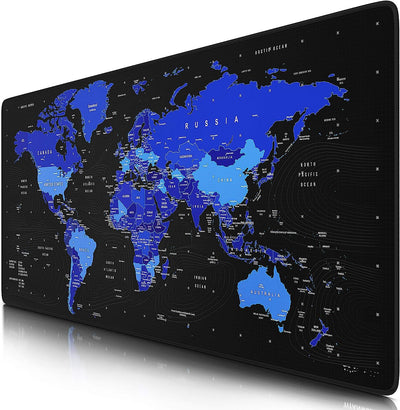 BLUE WORLD MAP Gaming Mouse Pad – 80×30 CM