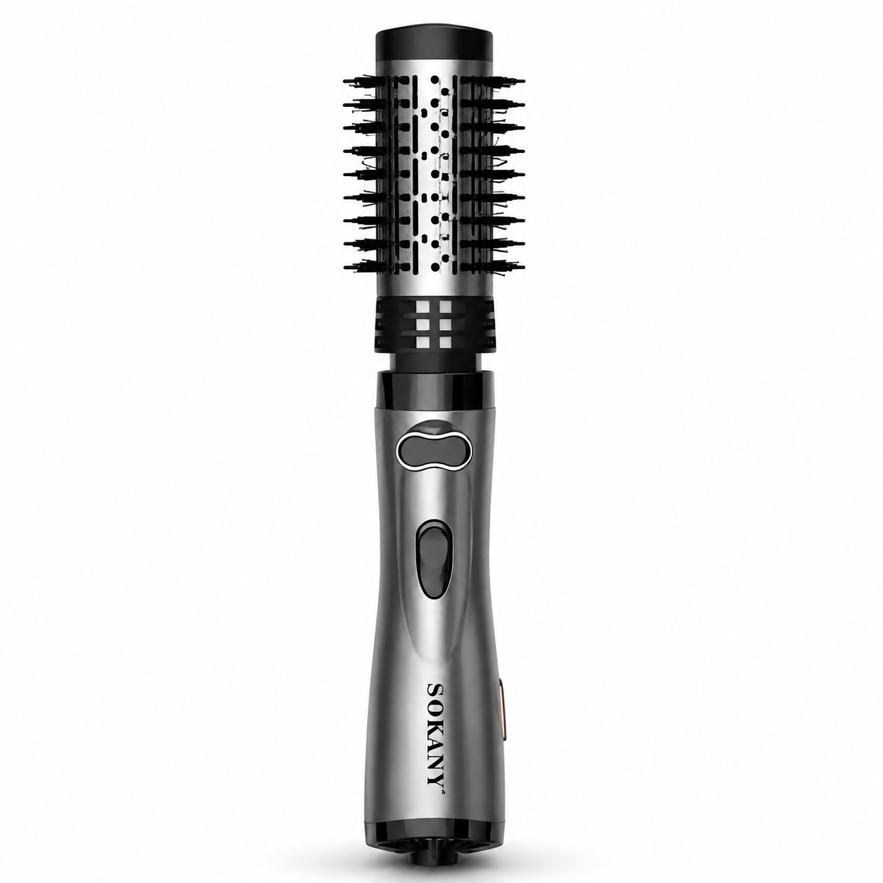 فرشاة تصفيف دوارة Sokany هوائية 1200W سيراميك وأيوني موديل SK-15006 فضي