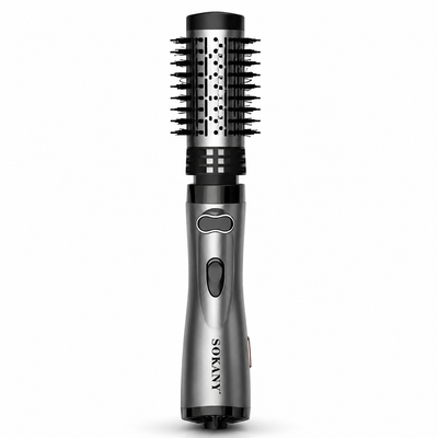 فرشاة تصفيف دوارة Sokany هوائية 1200W سيراميك وأيوني موديل SK-15006 فضي