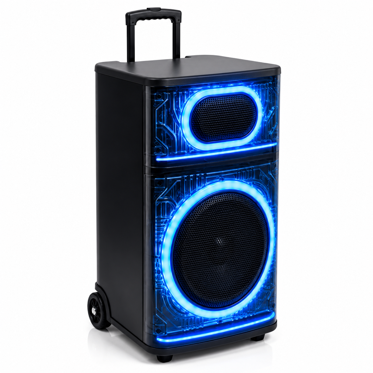 سبيكر حفلات Platinum AH-12200 مقاس 12 إنش بطارية ليثيوم إضاءة ديسكو LED أسود