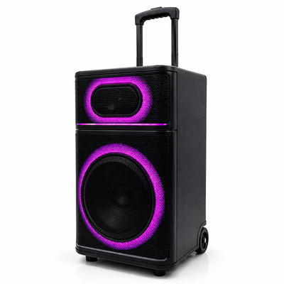 AH-12100 Portable 12 Inch Rechargeable Party Speaker with Disco LED Lights and Remote Control High Power Audio Speaker S