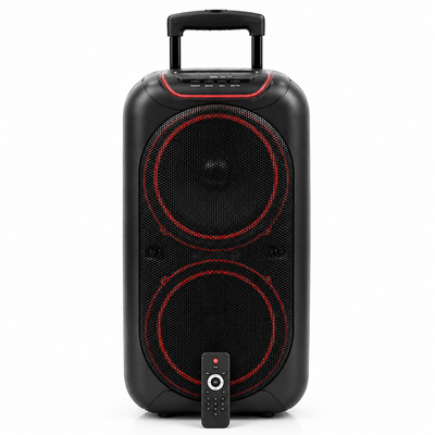 سبيكر حفلات Platinum AH-12300 مزدوج 12 إنش قوة 100W RMS إضاءة ديسكو أسود