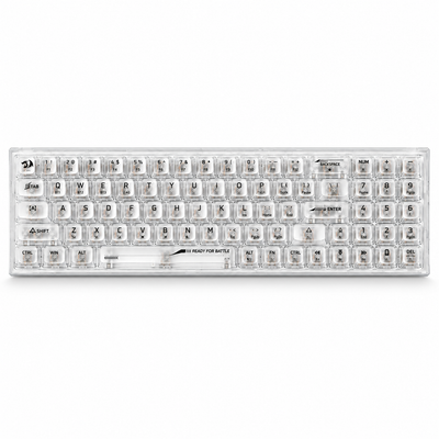 Redragon K628 PRO SE 75% Transparent Wireless Mechanical Gaming Keyboard White