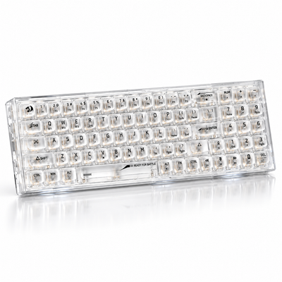 Redragon K628 PRO SE 75% Transparent Wireless Mechanical Gaming Keyboard White