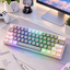 Redragon K616-RGB Fizz Pro 60% Wireless Mechanical Gaming Keyboard White and Grey