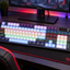 Redragon K718 Mechanical Gaming Keyboard Red Switches 104-Key Rainbow Black