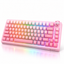 onikuma MT707 Tri-Mode RGB Mechanical Keyboard 81-Key Pink