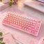 onikuma MT707 Tri-Mode RGB Mechanical Keyboard 81-Key Pink