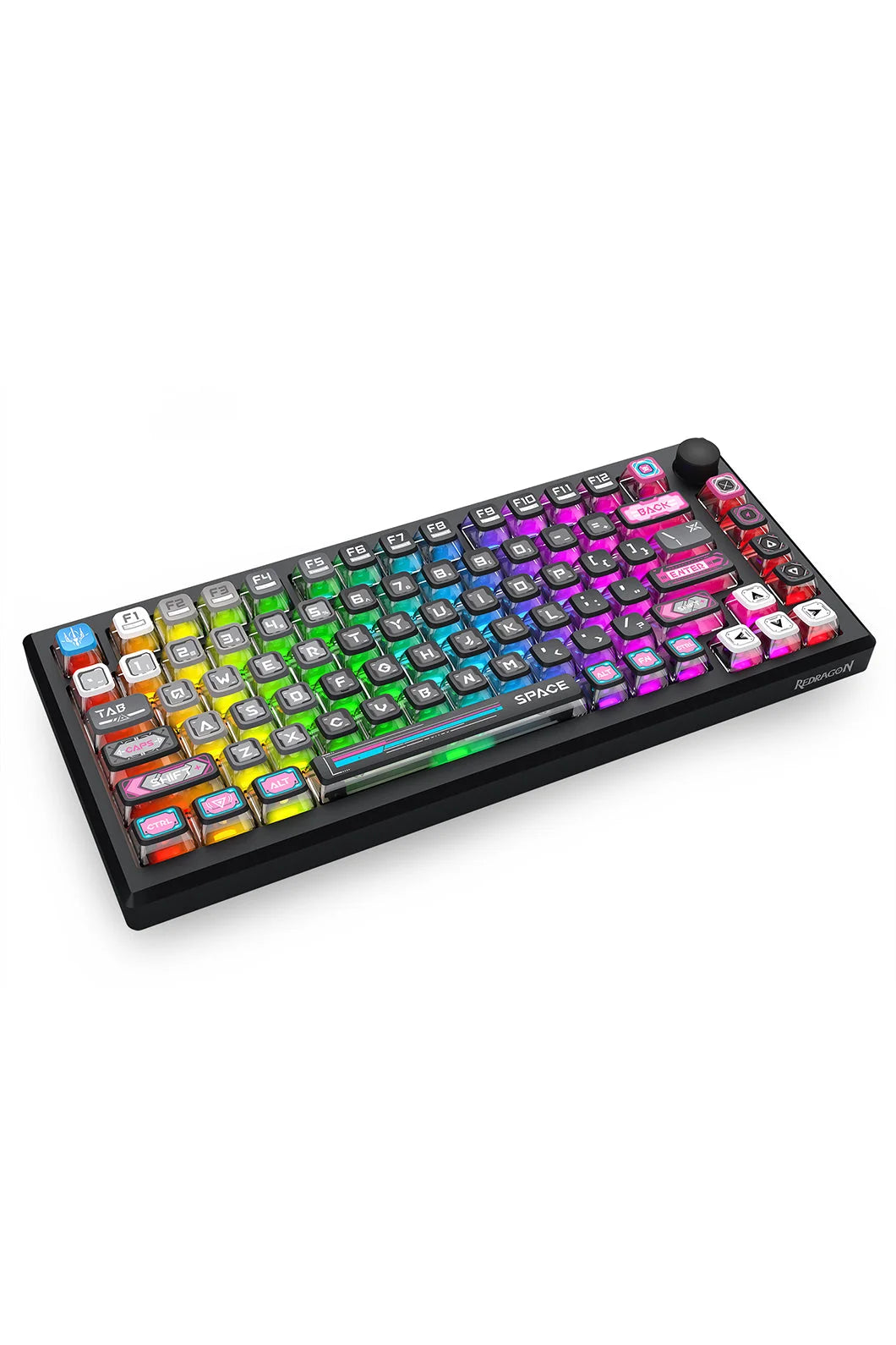 Redragon K732MC URANUS PRO 75% Aluminum Wireless Mechanical Gaming Keyboard Black