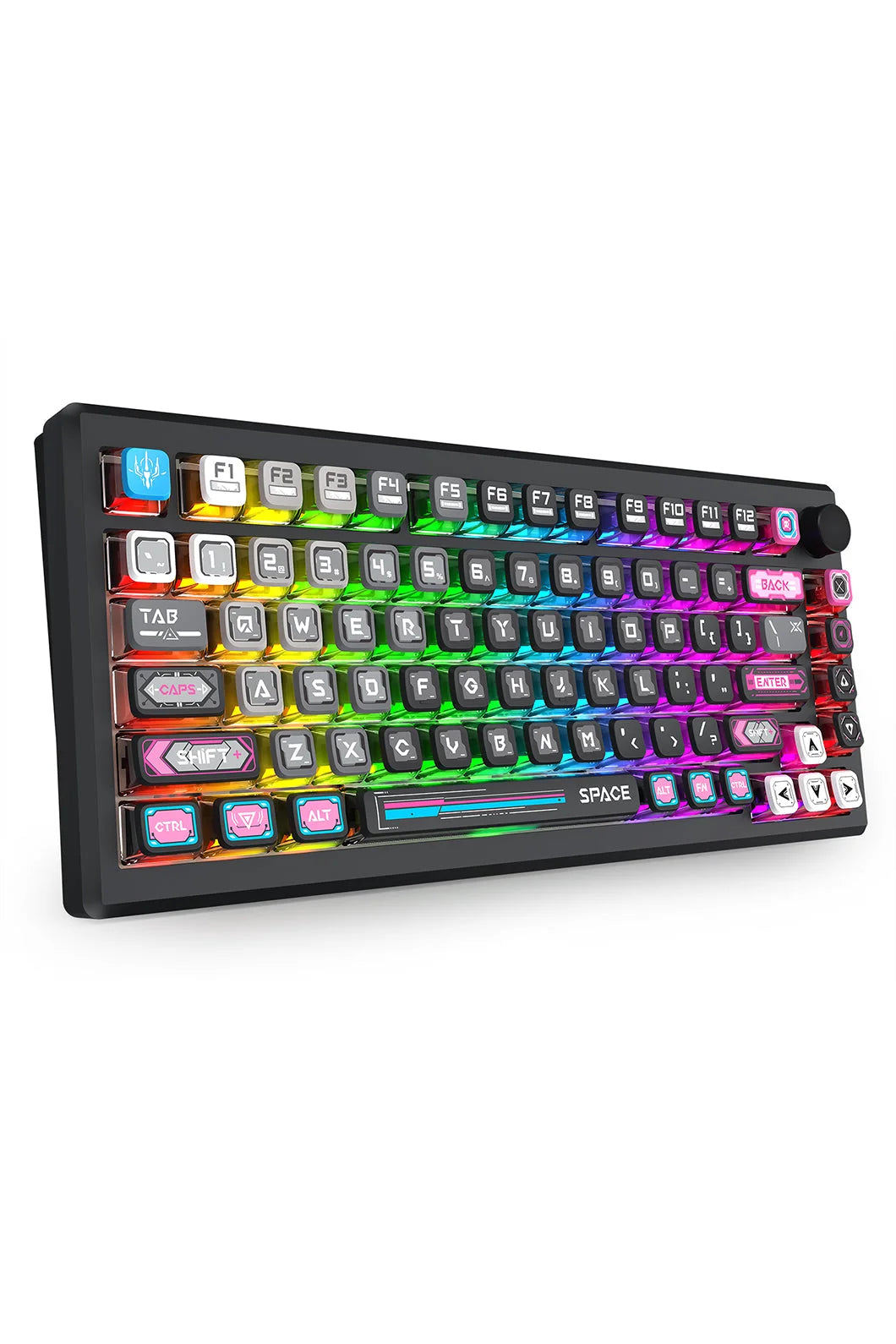 Redragon K732MC URANUS PRO 75% Aluminum Wireless Mechanical Gaming Keyboard Black