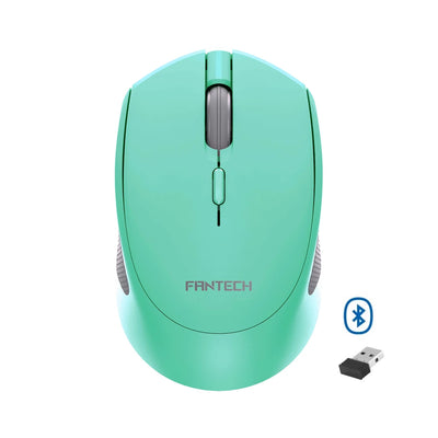 FANTECH W190 Silent Switch Ambidextrous Office Mint Mouse , Supports both Bluetooth & 2.4GHz wireless