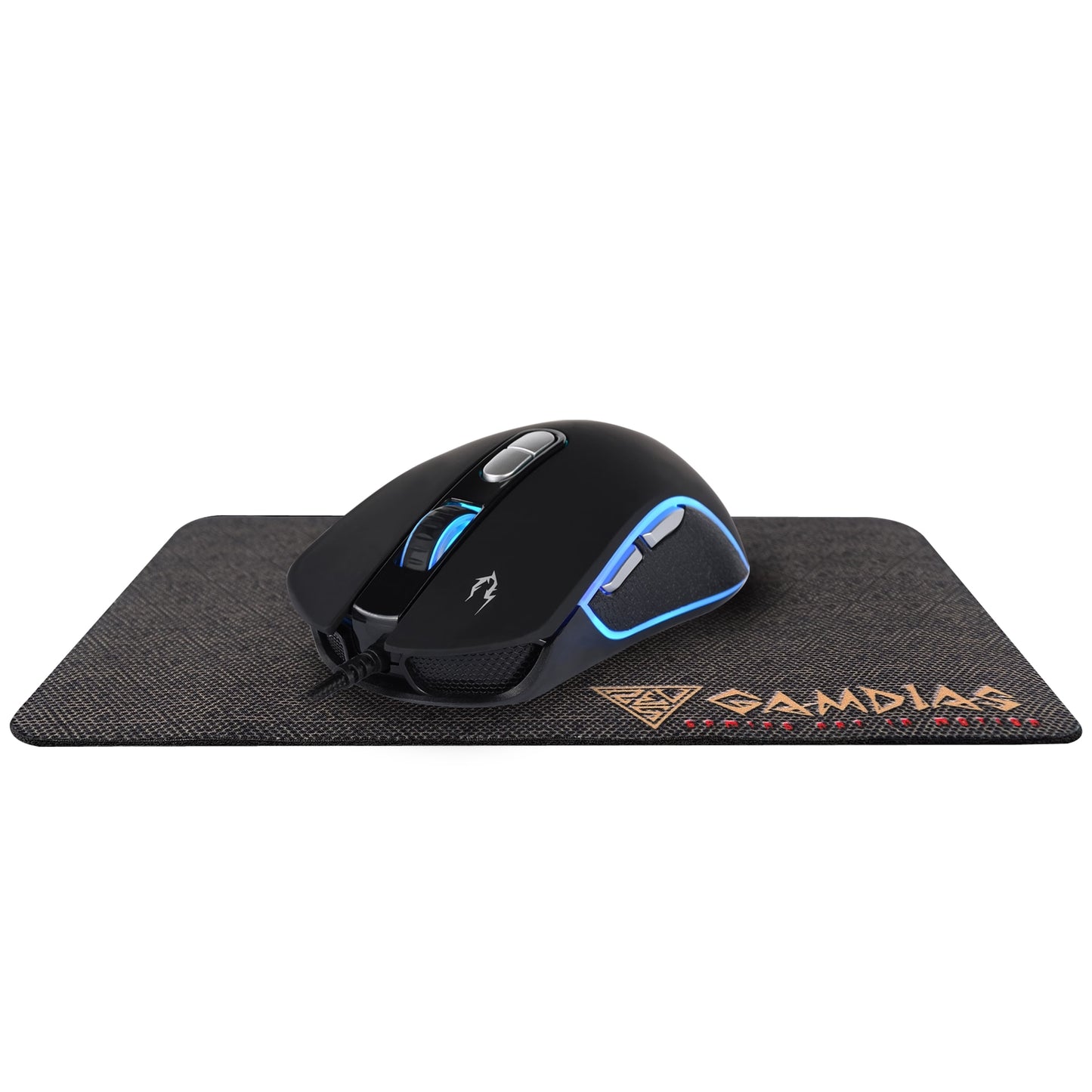 GAMDIAS Zeus M3 RGB Gaming Mouse 7,200 DPI + NYX E1 Mouse Pad 23.5 X 18 CM