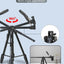 Multifunctional Professional Aluminum Tripod Stand KP-2294 with 3 Way Pan Head, Quick Release Plate & Carry Bag , Lightweight, Adjustable & Universal for DSLR, Mobile & Action Cameras - Black